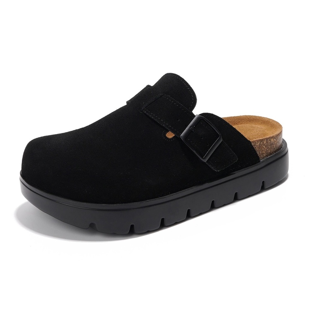 Project Cloud Benton black slip on mules clogs